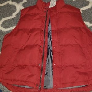Mens red vest jacket